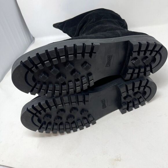 Camper Black Suede Lug Sole Slouch Boots Size 11 - Picture 8 of 11